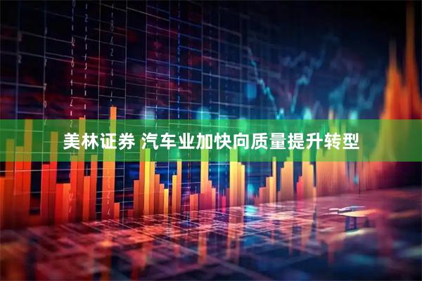 美林证券 汽车业加快向质量提升转型